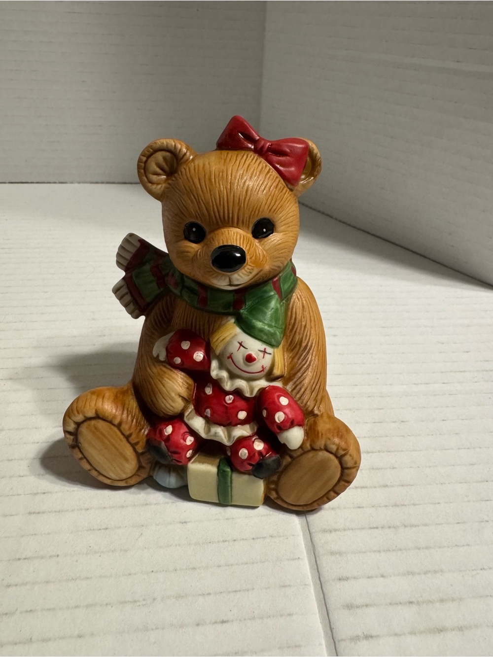 VTG Home Interiors Girl Christmas Bear